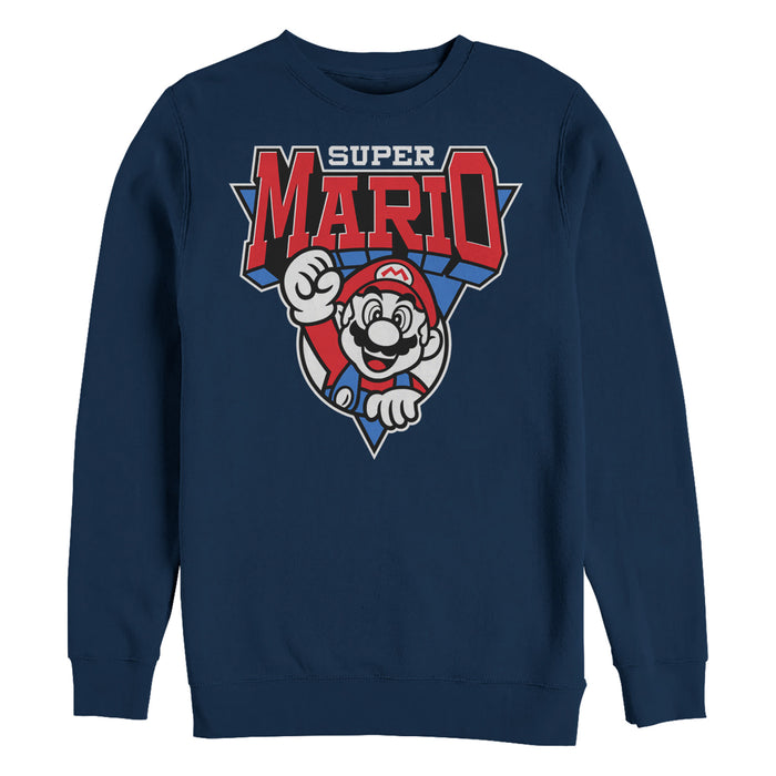 fifth sun Men's Nintendo Team Super Mario Emblem Sweatshirt