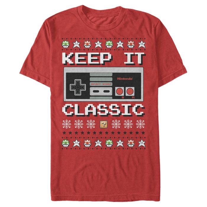 Fifth Sun Men's Nintendo Ugly Christmas NES Classic Controller T-Shirt