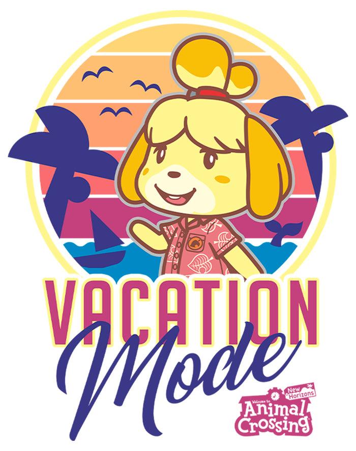 Fifth Sun Men's Nintendo Vacation Mode Isabelle Baseball Tee