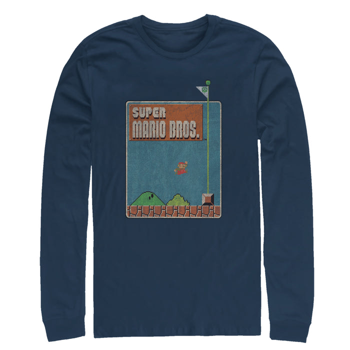 Fifth Sun Men's Nintendo Vintage Mario Fly Screen Long Sleeve Shirt