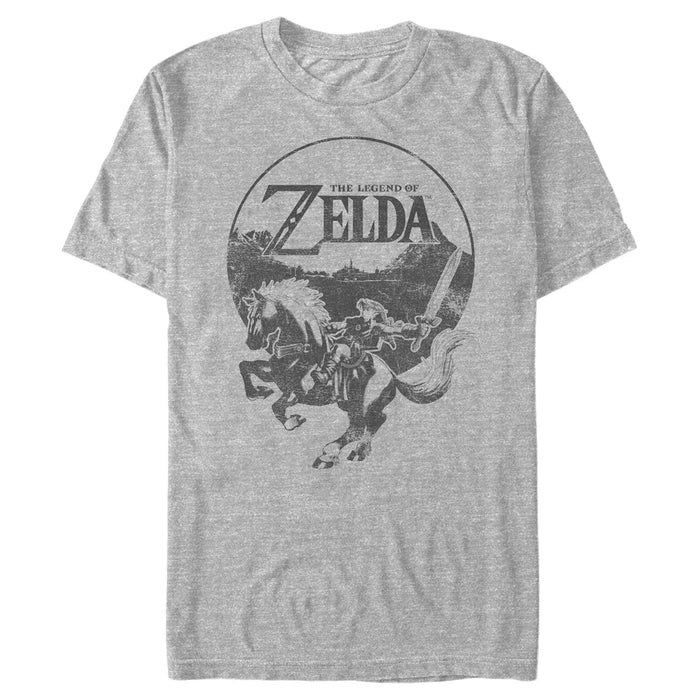 Fifth Sun Men's Nintendo Zelda Link Horse Landscape T-Shirt