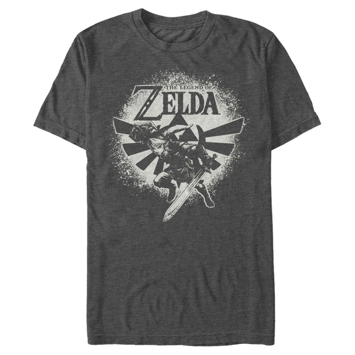 Fifth Sun Men's Nintendo Zelda Link Wingcrest Spray Paint T-Shirt