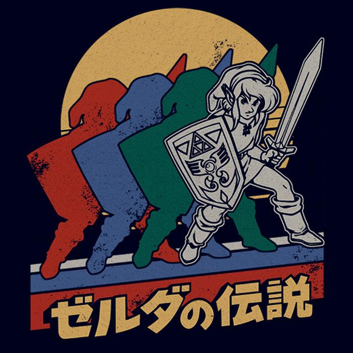 Fifth Sun Men's Nintendo Zelda Retro Link Kanji Portrait Sweatshirt