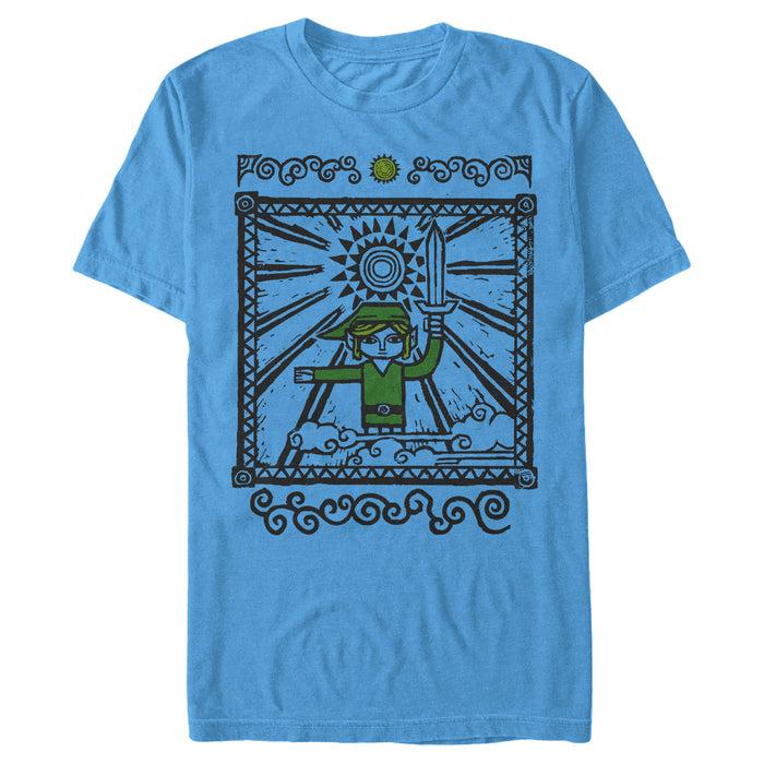 fifth sun Men's Nintendo Zelda Wind Waker Tribal T-Shirt