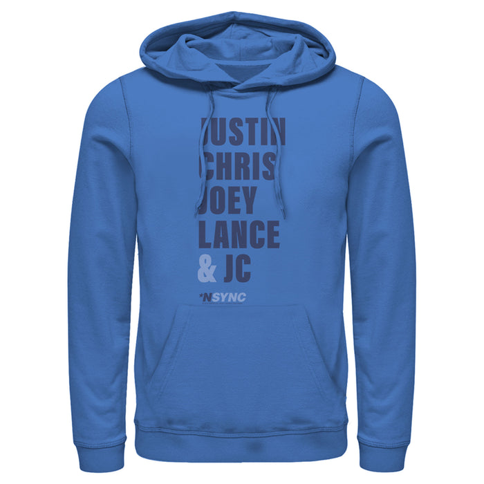 fifth sun Men's NSYNC Band Name Stack Pull Over Hoodie