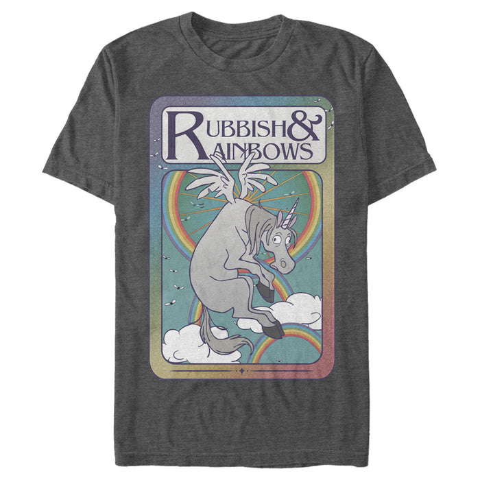 fifth sun Men's Onward Rubbish & Rainbows Playing Card T-Shirt