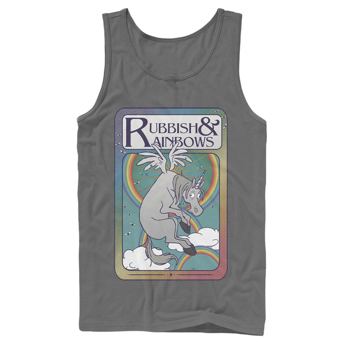 fifth sun Men's Onward Rubbish & Rainbows Playing Card Tank Top