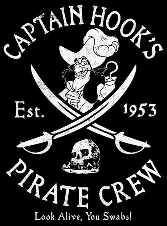 Fifth Sun Men's Peter Pan Captain Hook's Pirate Crew T-Shirt