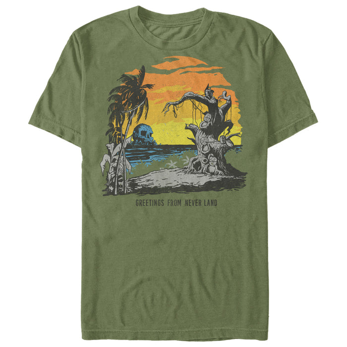 fifth sun Men's Peter Pan Neverland Postcard T-Shirt