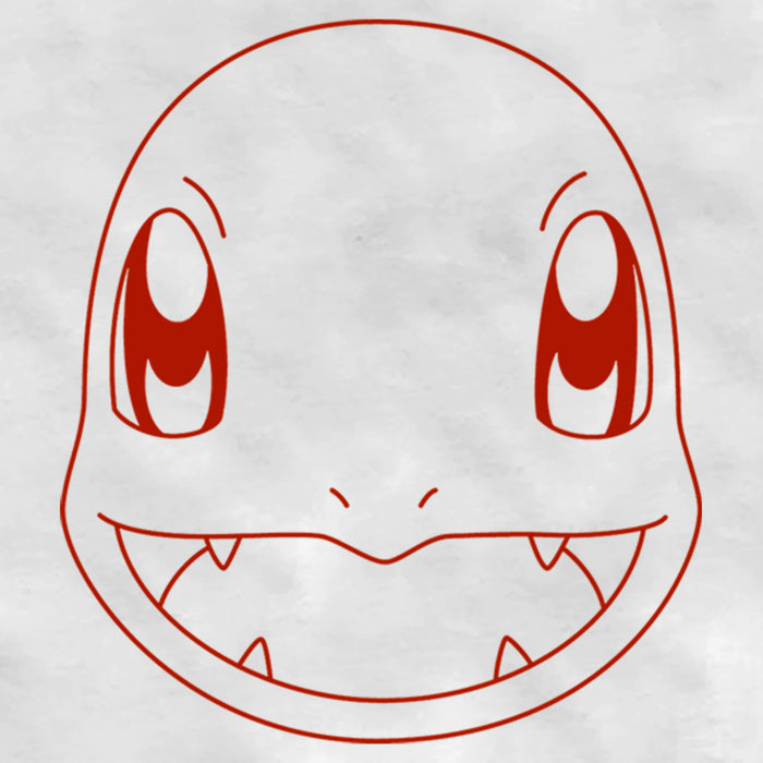 Fifth Sun Men's Pokemon Charmander Line Art Face Baseball Tee