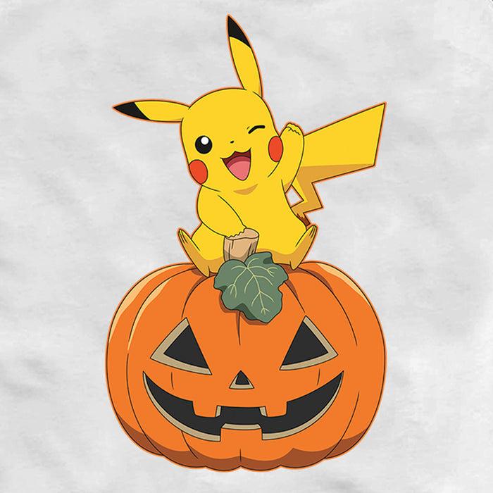 Fifth Sun Men's Pokemon Halloween Jack-O'-Lantern Pikachu Baseball Tee