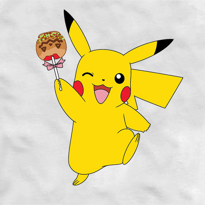 Fifth Sun Men's Pokemon Halloween Pikachu Jack-O'-Lantern Caramel Apple Baseball Tee