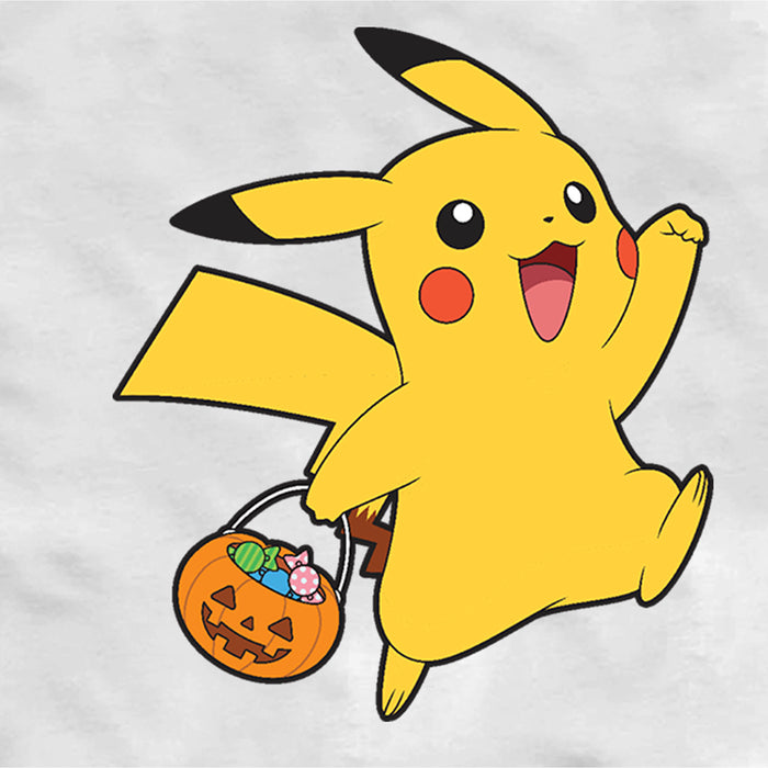 Fifth Sun Men's Pokemon Halloween Trick-or-Treating Pikachu Baseball Tee