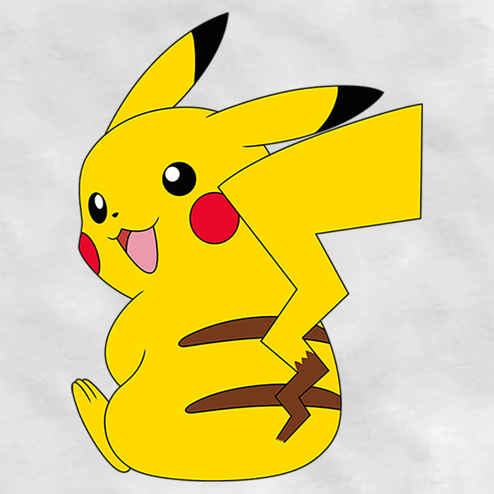 Fifth Sun Men's Pokemon Pikachu Sitting Portrait Baseball Tee