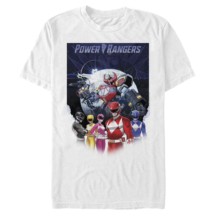 fifth sun Men's Power Rangers Galactic Heroes T-Shirt
