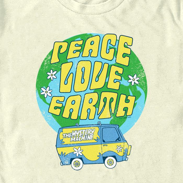Fifth Sun Men's Scooby Doo Peace Love Earth T-Shirt
