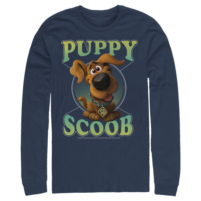 fifth sun Men's Scooby Doo Puppy Circle Long Sleeve Shirt