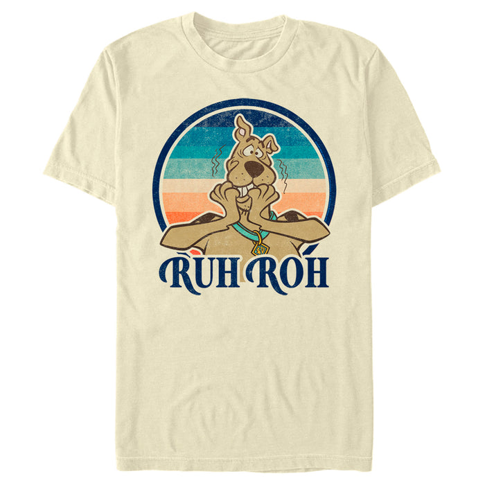 fifth sun Men's Scooby Doo Ruh Roh Retro Circle T-Shirt