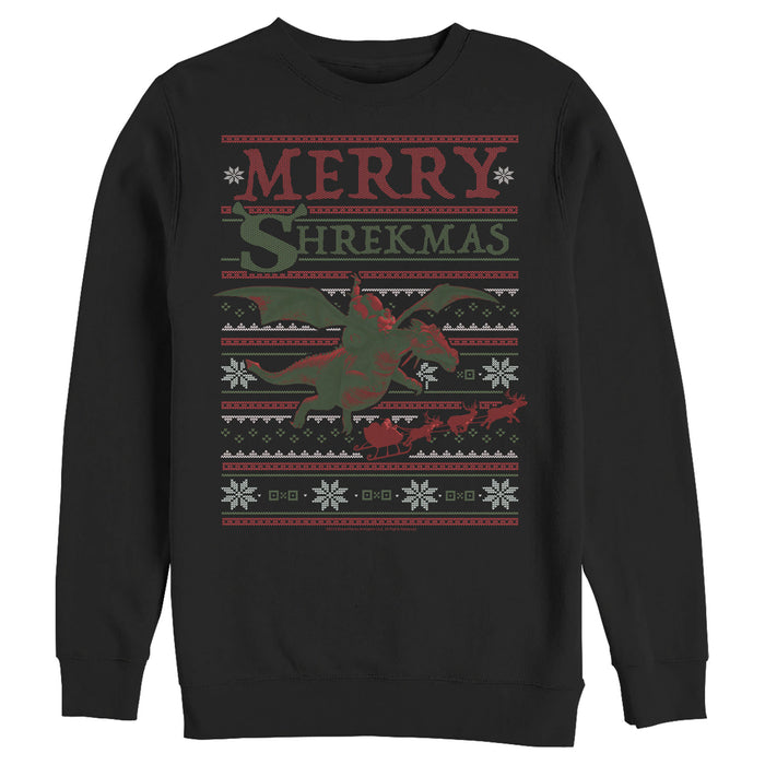 fifth sun Men's Shrek Ugly Christmas Shrekmas Sweatshirt