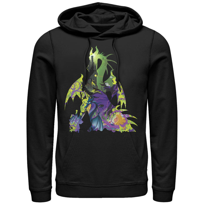 fifth sun Men's Sleeping Beauty Maleficent Dragon Pull Over Hoodie