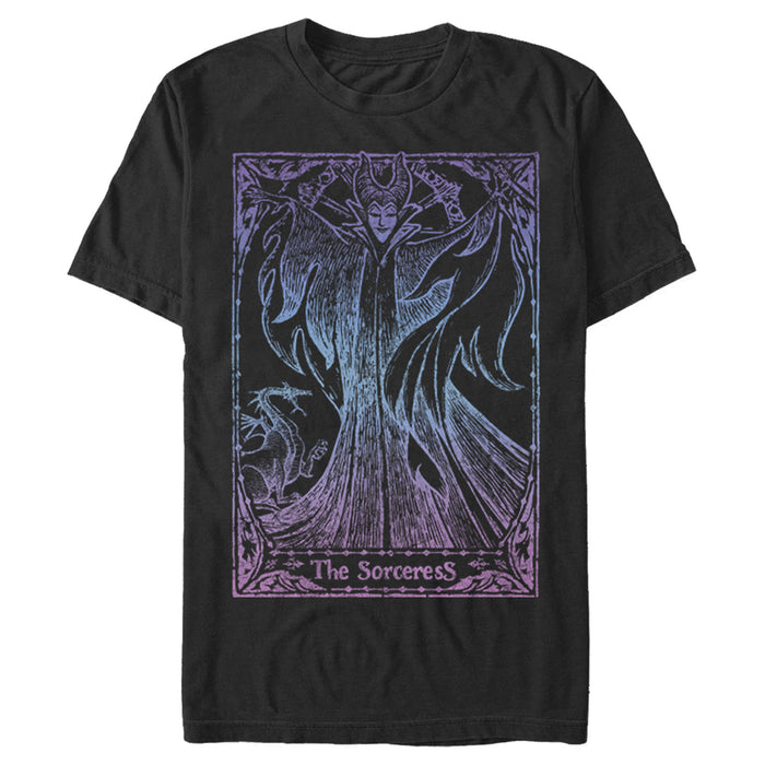 fifth sun Men's Sleeping Beauty Maleficent Sorceress Card T-Shirt