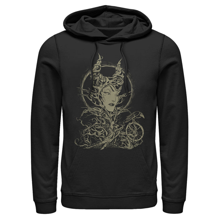 Fifth Sun Men's Sleeping Beauty Maleficent Twisted Queen Pull Over Hoodie