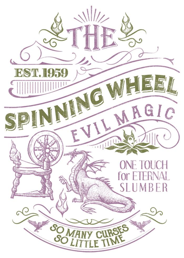 Fifth Sun Men's Sleeping Beauty The Spinning Wheel Baseball Tee