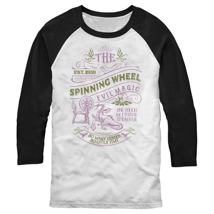 fifth sun Men's Sleeping Beauty The Spinning Wheel Baseball Tee