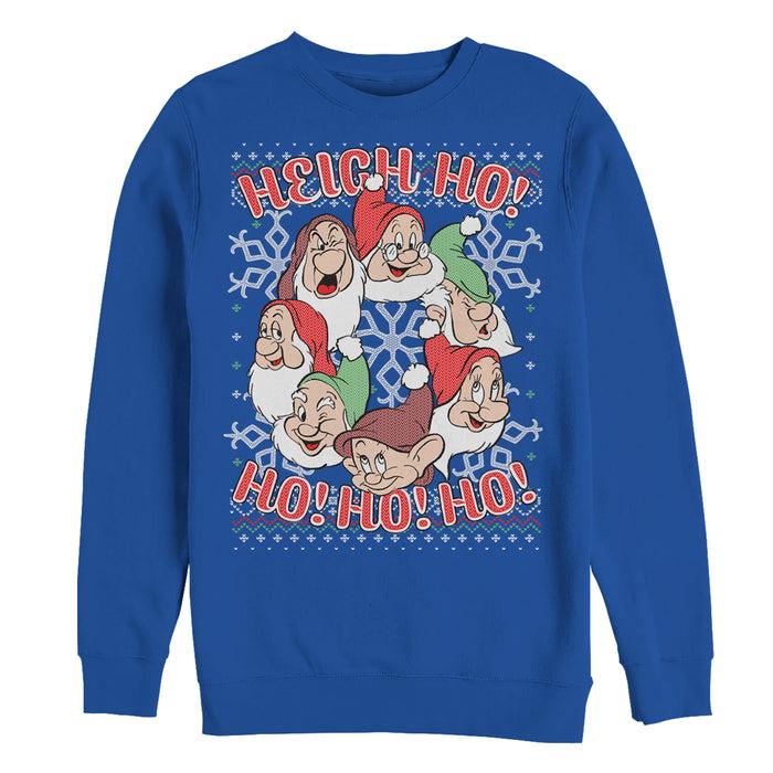 fifth sun Men's Snow White and the Seven Dwarfs Xmas Heigh Ho Sweatshirt