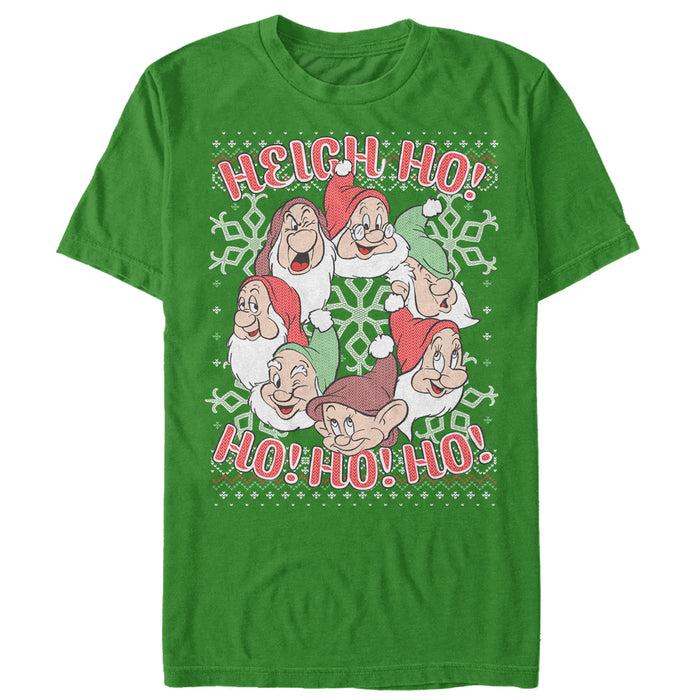 fifth sun Men's Snow White and the Seven Dwarfs Xmas Heigh Ho T-Shirt