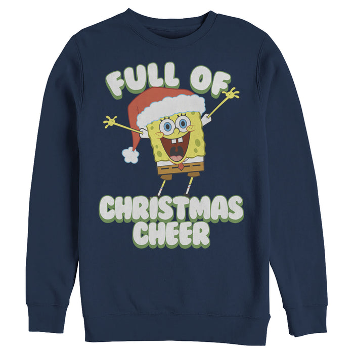fifth sun Men's SpongeBob SquarePants Christmas Full of Cheer Sweatshirt