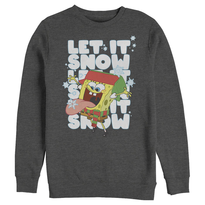 Fifth Sun Men's SpongeBob SquarePants Christmas Let It Snow Sweatshirt