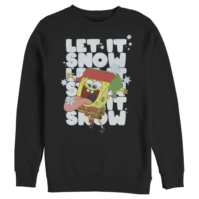 Fifth Sun Men's SpongeBob SquarePants Christmas Let It Snow Sweatshirt