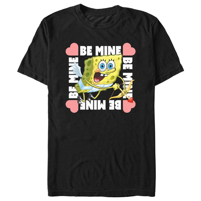 fifth sun Men's SpongeBob SquarePants Cupid Be Mine T-Shirt