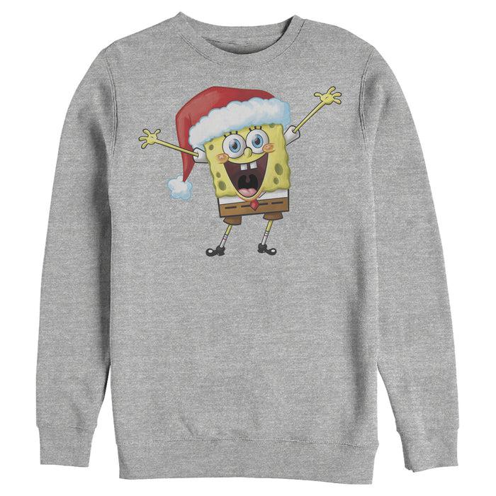 Fifth Sun Men's SpongeBob SquarePants Happy Santa Sweatshirt
