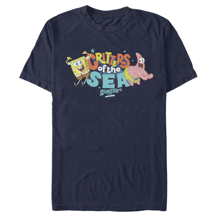 fifth sun Men's SpongeBob SquarePants Sponge on the Run Critters of the Sea Dance T-Shirt