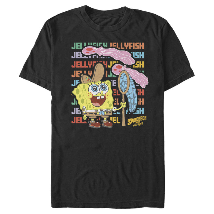 fifth sun Men's SpongeBob SquarePants Sponge on the Run Jellyfish Catcher T-Shirt