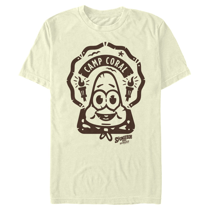 fifth sun Men's SpongeBob SquarePants Sponge on the Run Young Patrick Patch T-Shirt