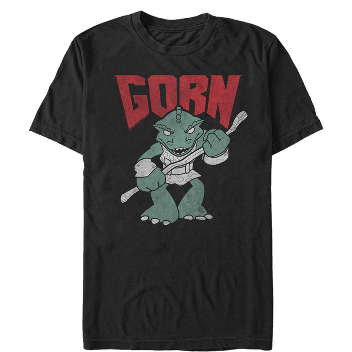 fifth sun Men's Star Trek Cartoon Gorn Alien Pose T-Shirt
