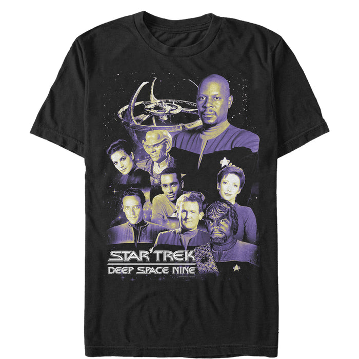 fifth sun Men's Star Trek: Deep Space Nine Crew Member Collage T-Shirt