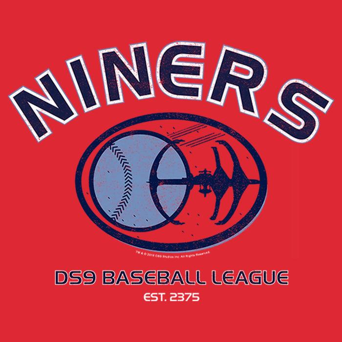 Fifth Sun Men's Star Trek: Deep Space Nine Niners DS9 Baseball League T-Shirt