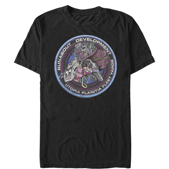 fifth sun Men's Star Trek: Deep Space Nine Runabout Development Cartoon T-Shirt