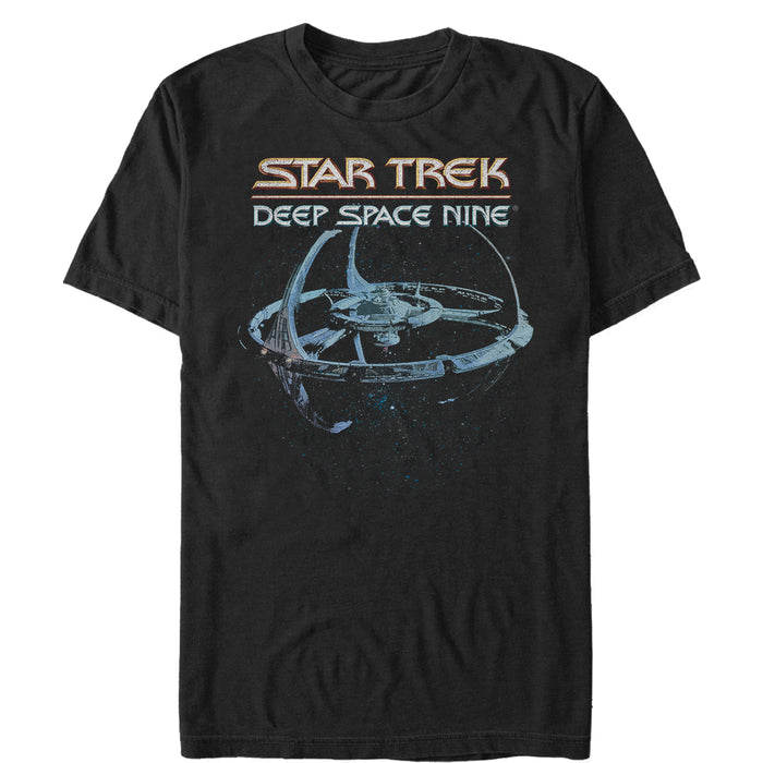 fifth sun Men's Star Trek: Deep Space Nine Space Station Outside View T-Shirt