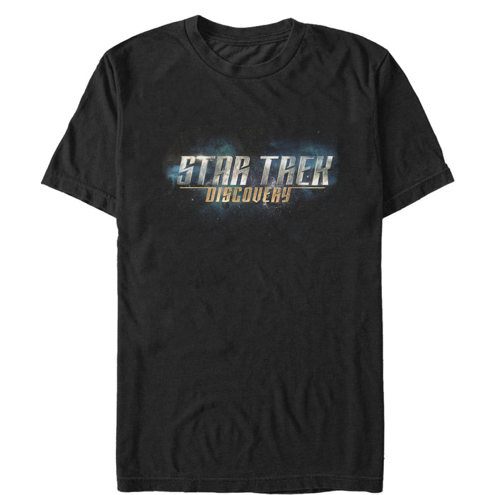 fifth sun Men's Star Trek: Discovery Galactic Title Logo T-Shirt