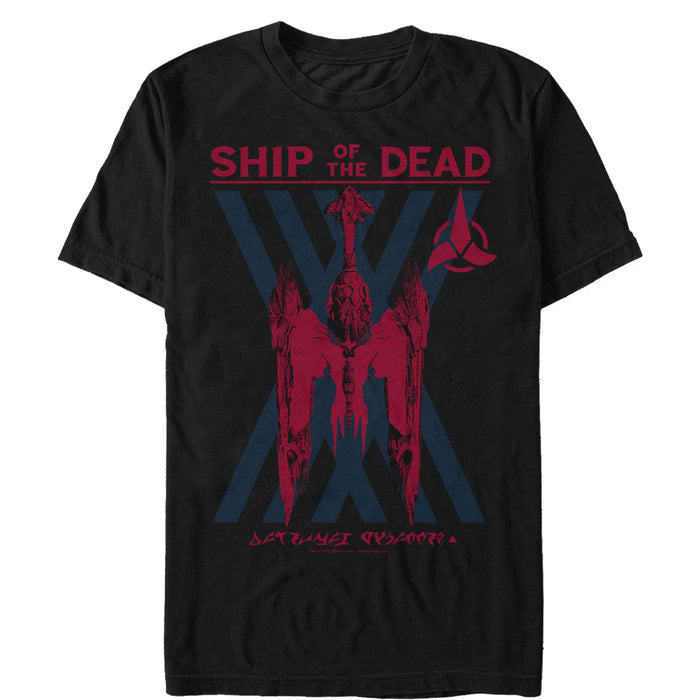 fifth sun Men's Star Trek: Discovery Klingon Ship Of The Dead aka The Sarcophagus T-Shirt