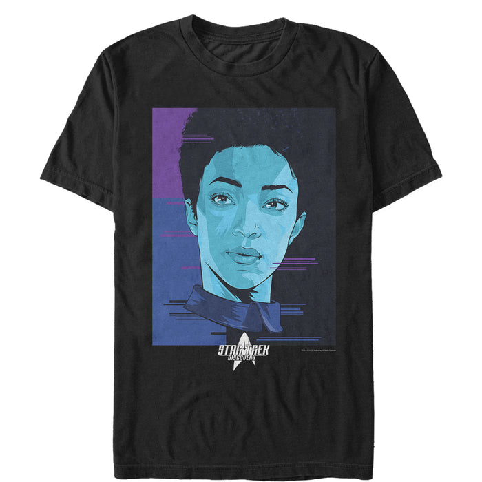 fifth sun Men's Star Trek: Discovery Michael Burnham Cartoon Portrait T-Shirt