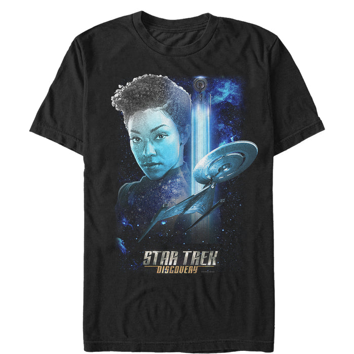 fifth sun Men's Star Trek: Discovery Michael Burnham Space Stare T-Shirt