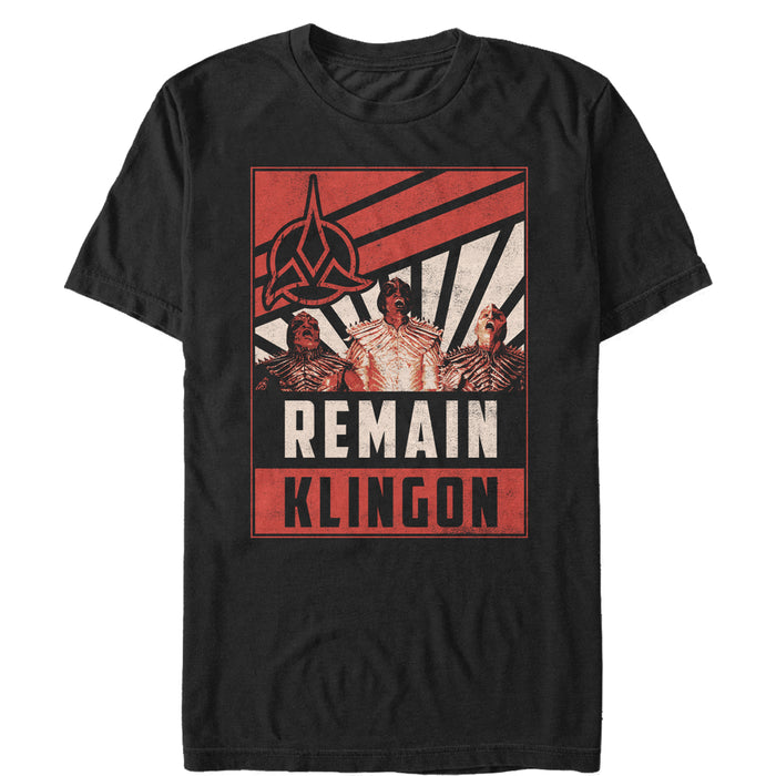 fifth sun Men's Star Trek: Discovery Remain Klingon Poster T-Shirt