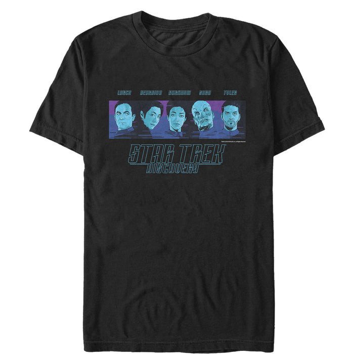 fifth sun Men's Star Trek: Discovery Retro Crew Members T-Shirt