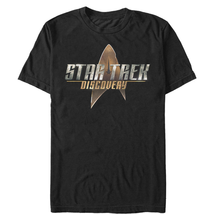 fifth sun Men's Star Trek: Discovery Starfleet Title Logo T-Shirt